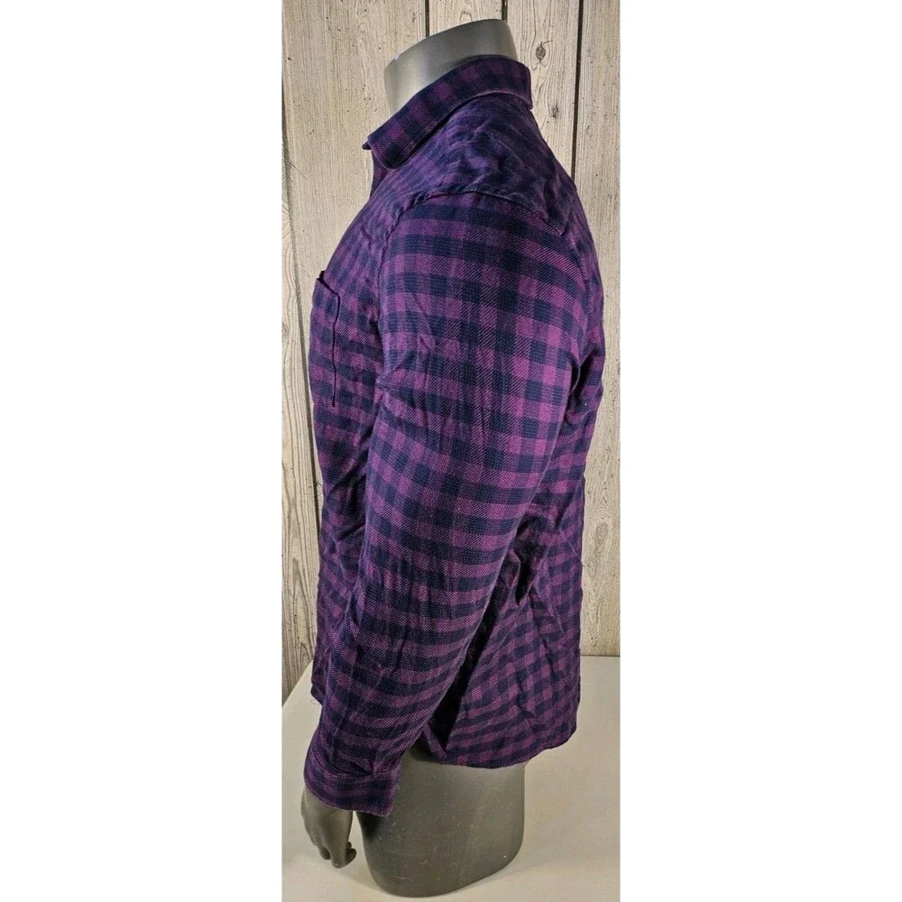 Johnston & Murphy Shirt Mens XL Purple Blue Performance Flip Cuff